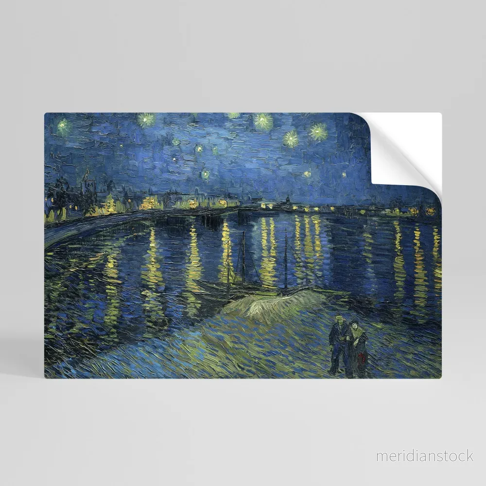 STARRY NIGHT OVER THE RHONE Självhäftande Horisontell Poster STARRY NIGHT OVER THE RHONE Självhäftande Horisontell Poster