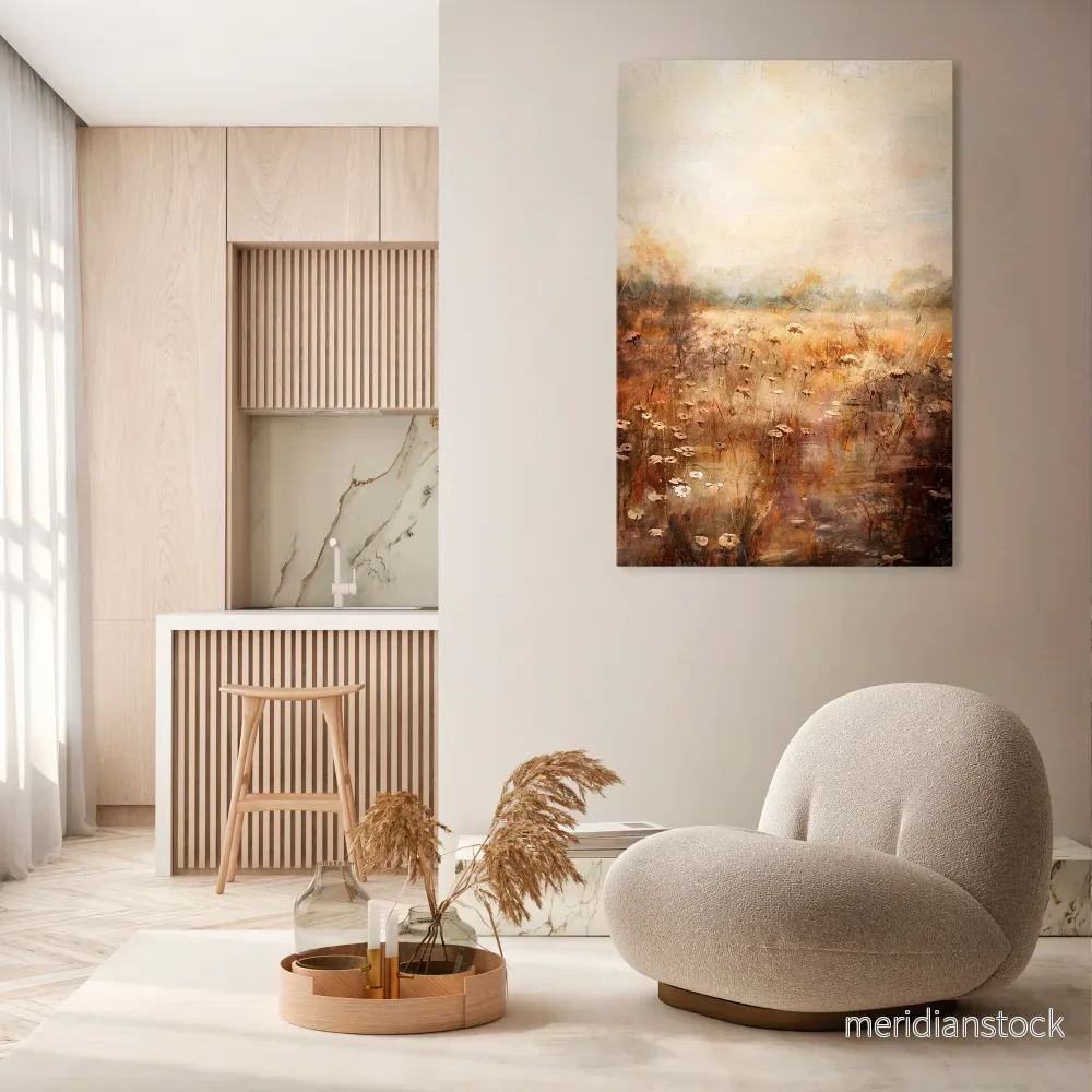 TRANQUIL FIELD Vertical Canvas Print