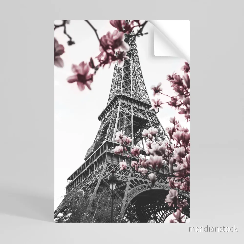 EIFFEL IN BLOOM Självhäftande Vertikal Poster - Bild 2