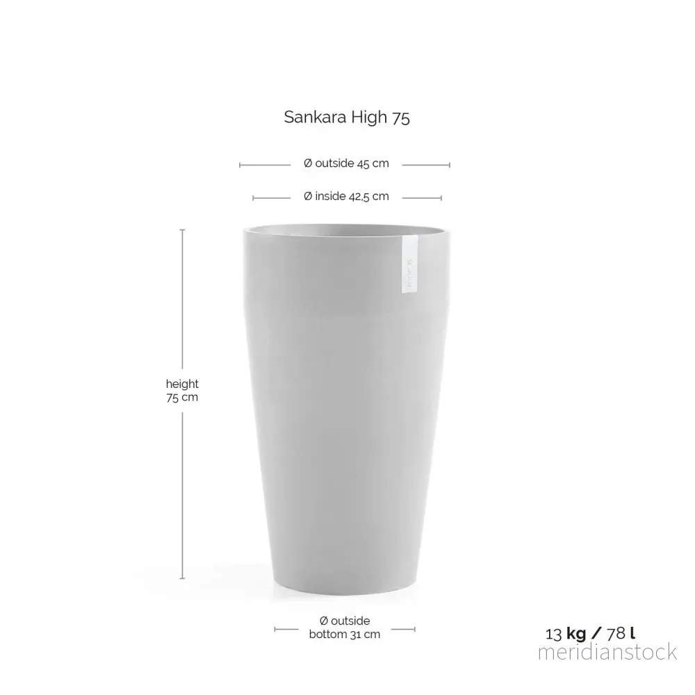 Kruka Sankara hög 75cm blågrå - Bild 3