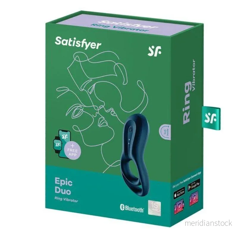 SATISFYER - EPIC DUO RING VIBRATOR APP BLUE - Bild 2