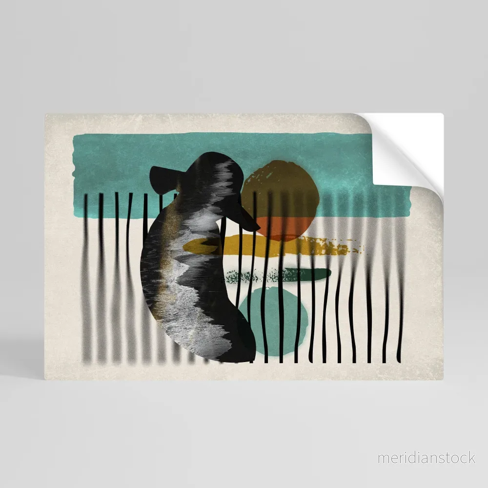INKWELL TURQOISE Självhäftande Horisontell Poster INKWELL TURQOISE Självhäftande Horisontell Poster
