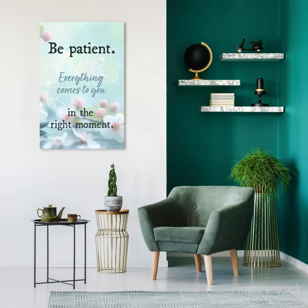 PATIENCE IN BLOOM Vertical Canvas Print PATIENCE IN BLOOM Vertical Canvas Print