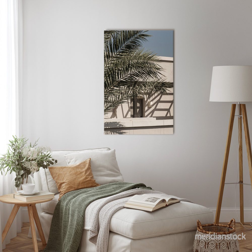 PALM SHADOW DANCE Vertical Canvas Print PALM SHADOW DANCE Vertical Canvas Print
