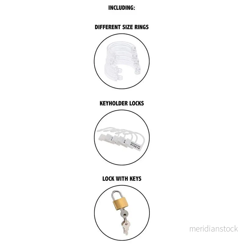 HIDDEN DESIRE - EXTREME CHASTITY COCK CAGE ACRYLIC ADJUSTABLE CLEAR