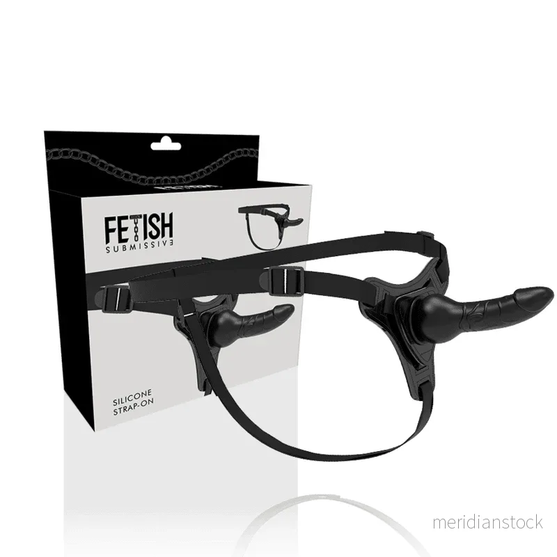 FETISH SUBMISSIVE HARNESS - BLACK SILICONE REALISTIC 16 CM - Bild 3