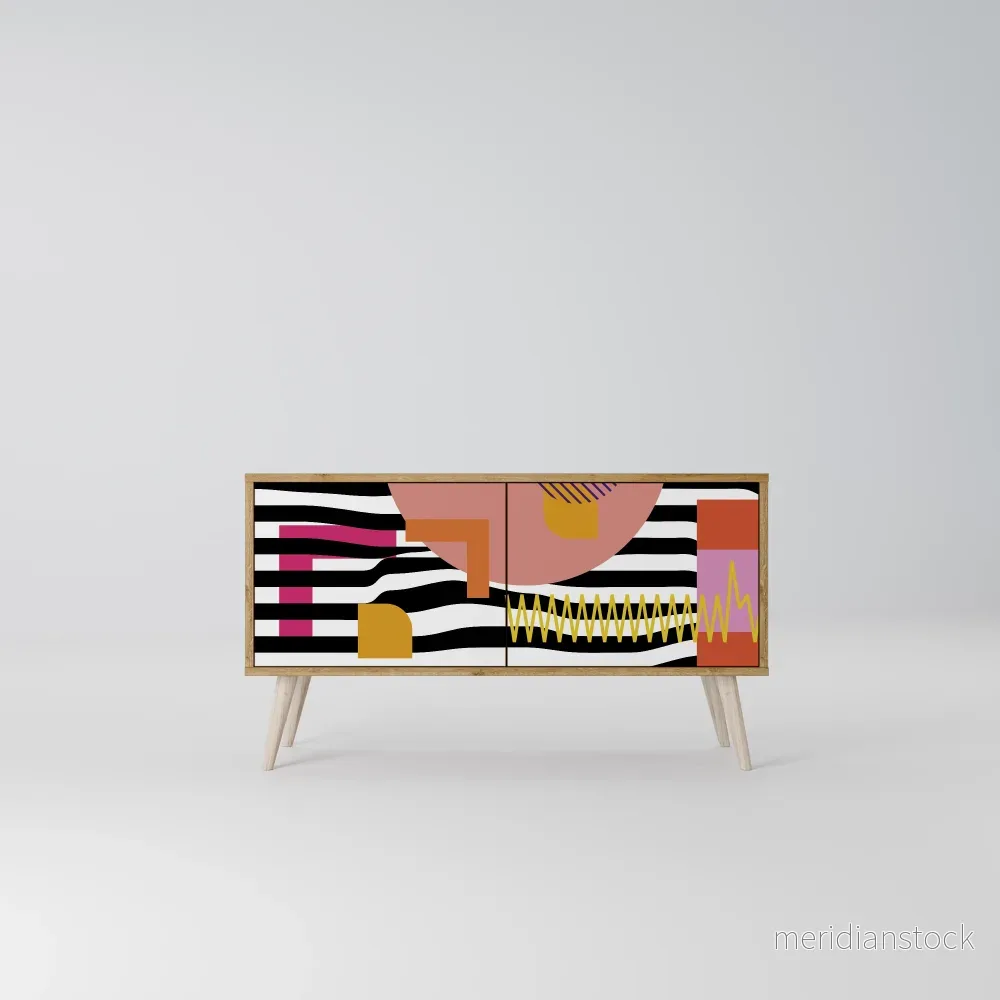 CHROMATIC ABSTRACT Kompakt TV-bänk med 2 dörrar - Bild 2