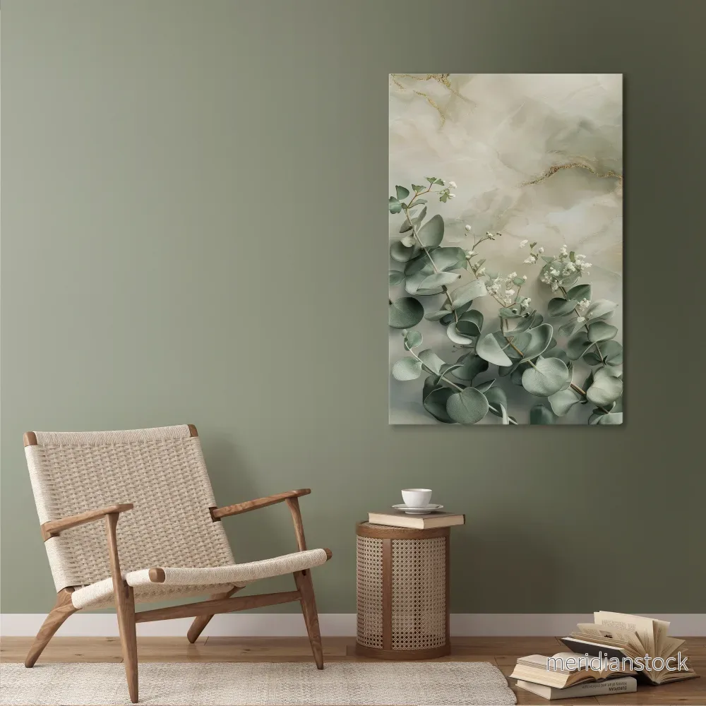 ELEGANT LEAF BALLET Vertical Canvas Print - Bild 2