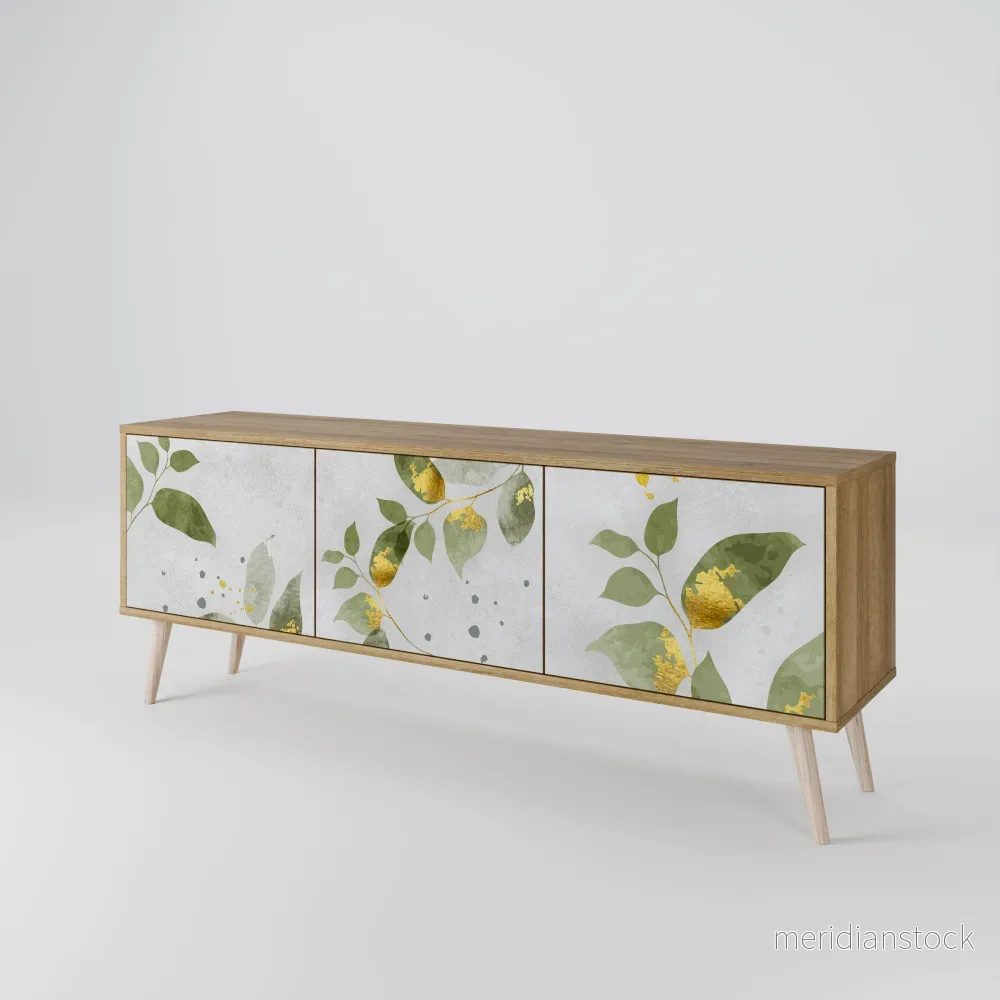 ELEGANT BOTANICS TV-bänk med 3 dörrar
