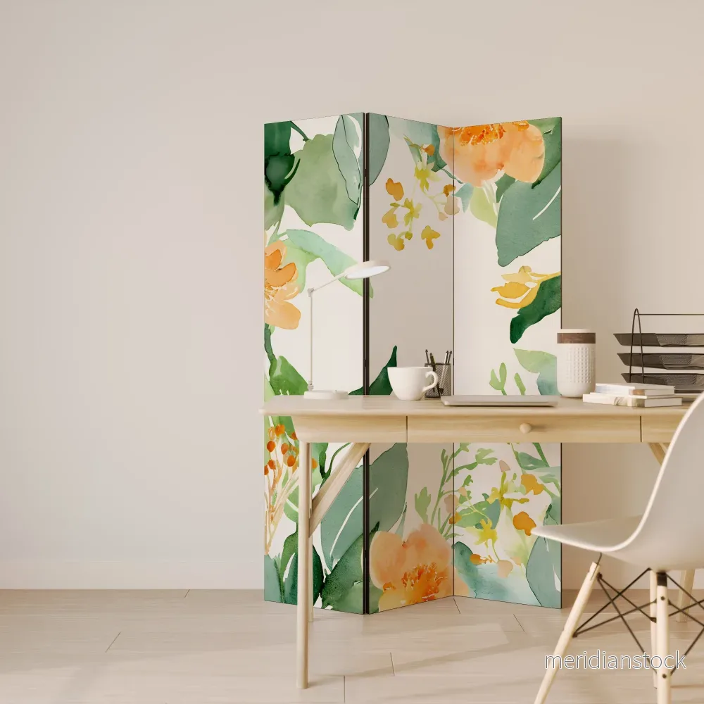 FLORAL SERENITY SPLIT Dekorativ rumsavdelare – 3 paneler - Bild 3
