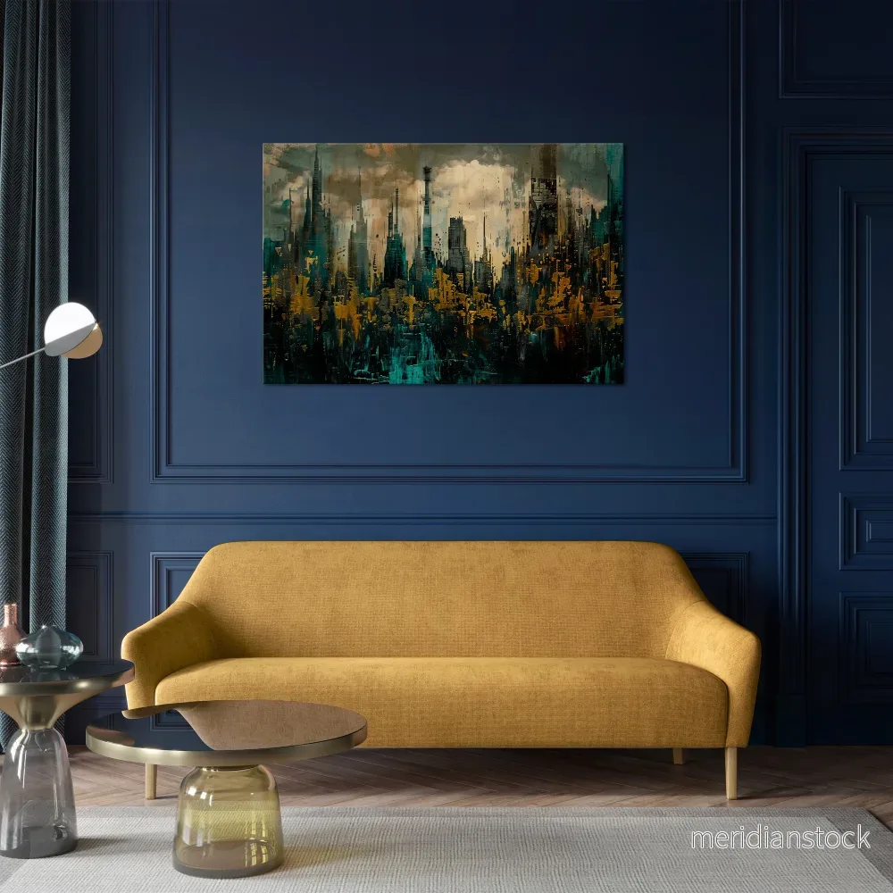 TOWN OBSCURE Horizontal Canvas Print