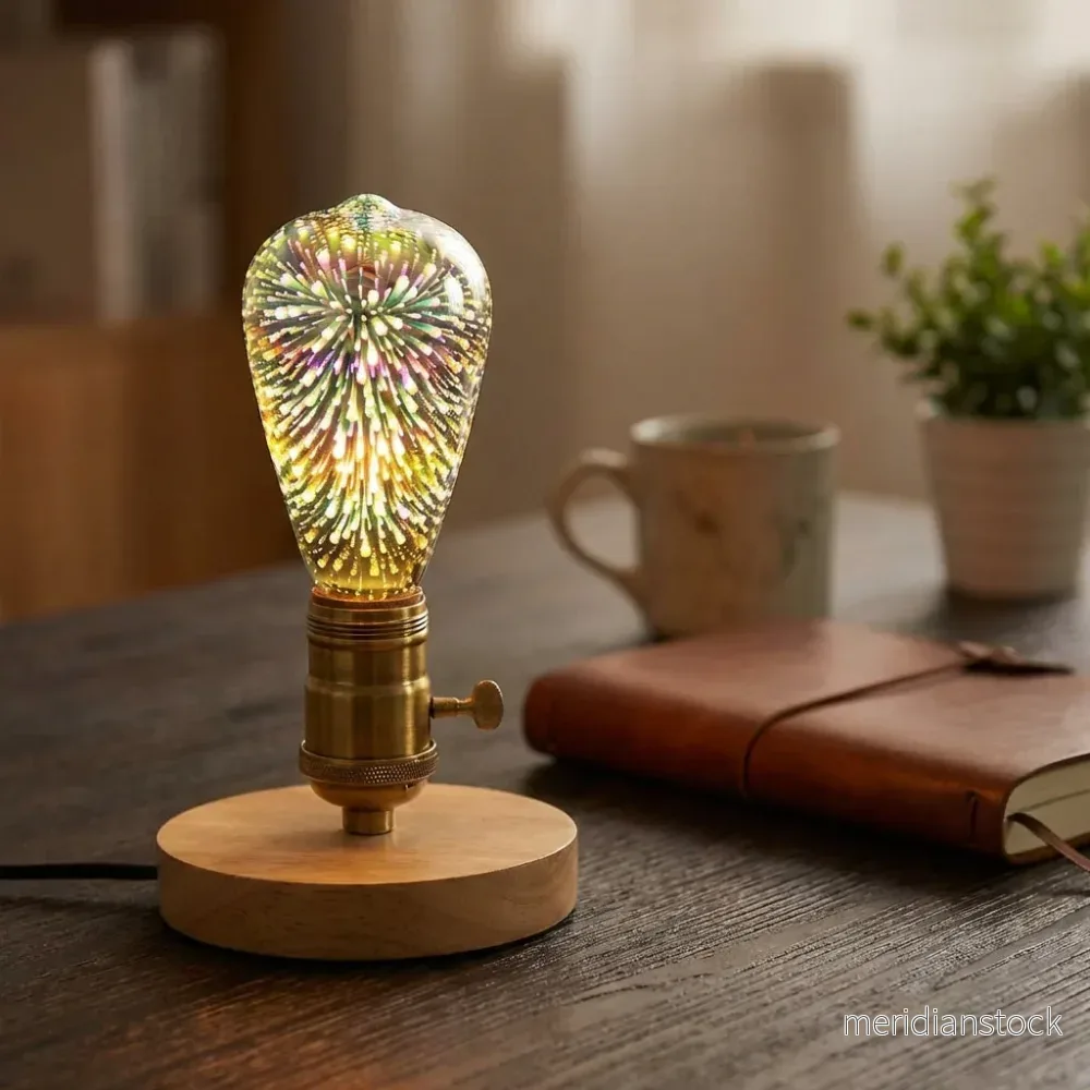 Dekorativ 3D-lågformad glödlampa – Auraflare