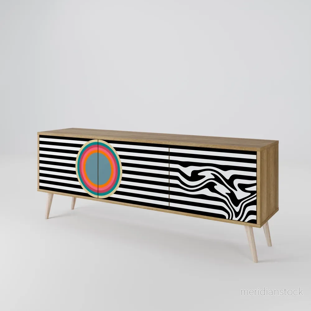 SPECTRA SHOWCASE TV-bänk med 3 dörrar