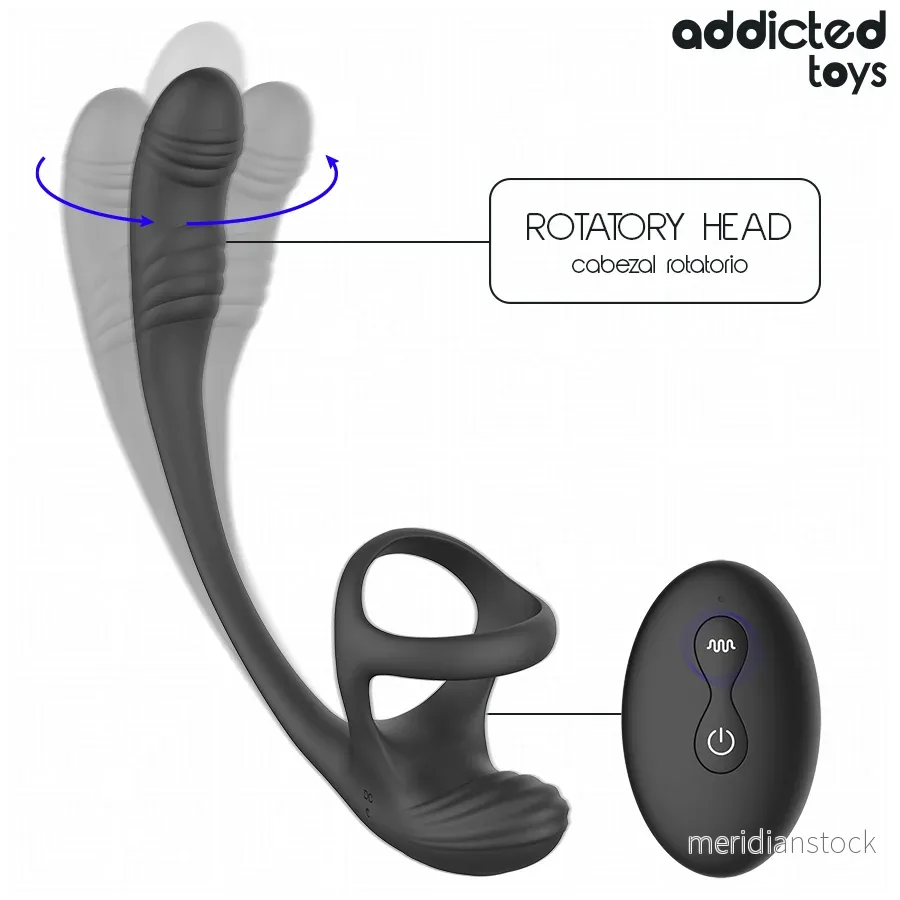 ADDICTED TOYS - ANAL PLUG WITH VIBRATION AND 360º WAVING AND TESTICLE STIMULATOR - Bild 2