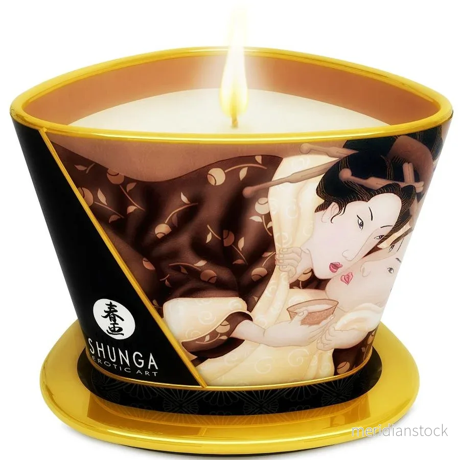SHUNGA - MINI CARESS BY CANDELIGHT CHOCOLATE MASSAGE CANDLE 170 ML - Bild 2