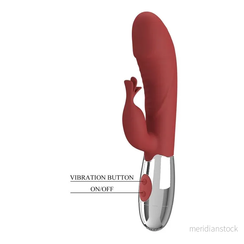 PRETTY LOVE - ROSEWOOD RABBIT VIBRATOR 30 FUNCTIONS USB RECHARGEABLE RED - Bild 2
