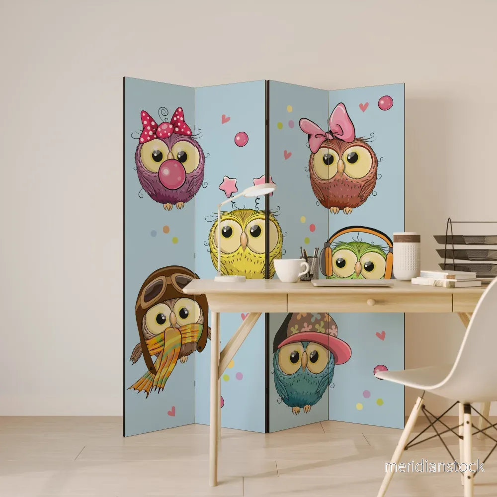 OWLY SQUAD Rumsavdelare 4 paneler - Bild 3