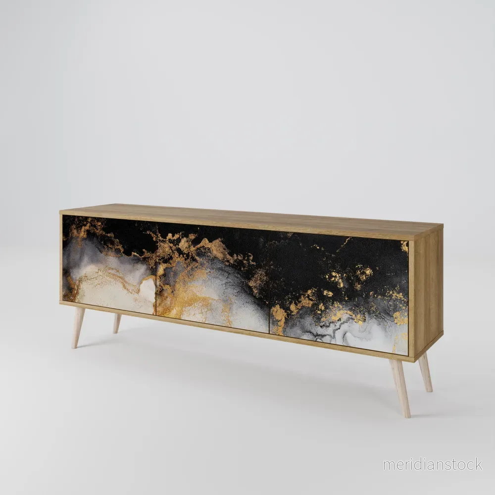 MARBLE OF TOMMORROW TV-bänk med 3 dörrar