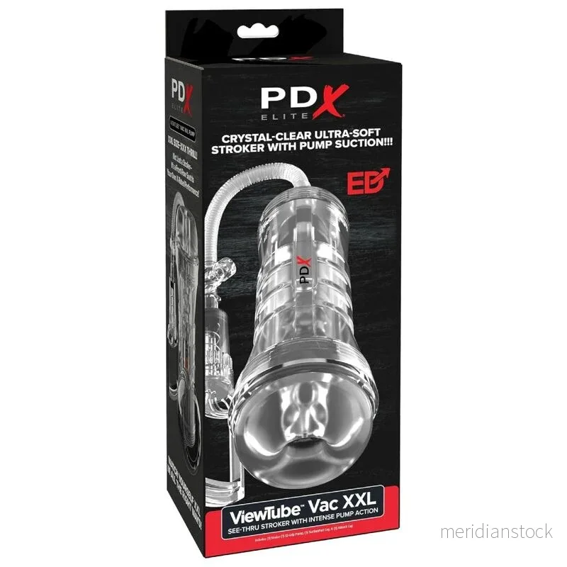 PDX ELITE - VIEWTUBE VAC XXL TRANSPARENT STROKER WITH SUCTION PUMP 27.3 CM - Bild 2