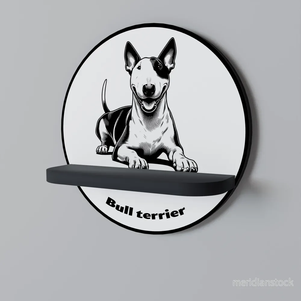 BULL TERRIER Dekorationshylla