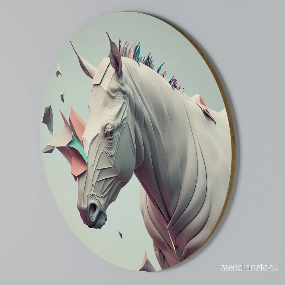 FUTURISTIC HORSE Rund väggdekor FUTURISTIC HORSE Rund väggdekor