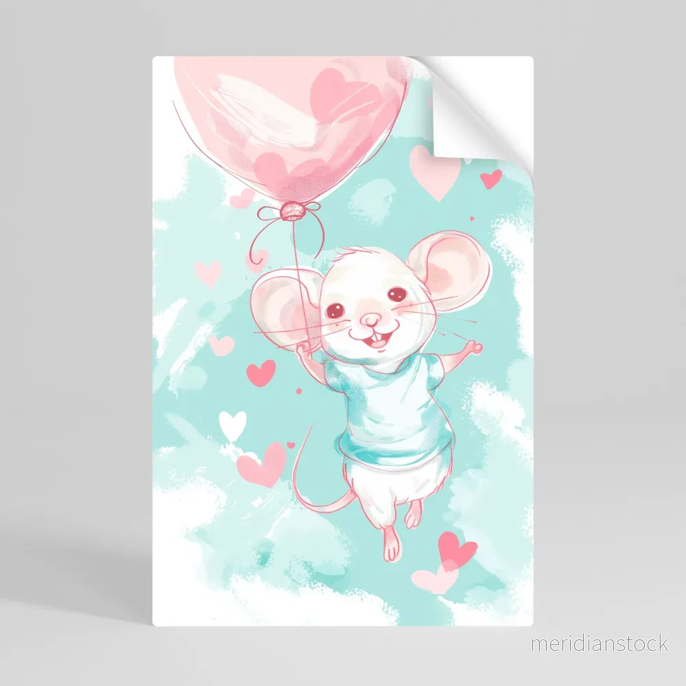 MOUSY FLOW Självhäftande Vertikal Poster - Bild 3