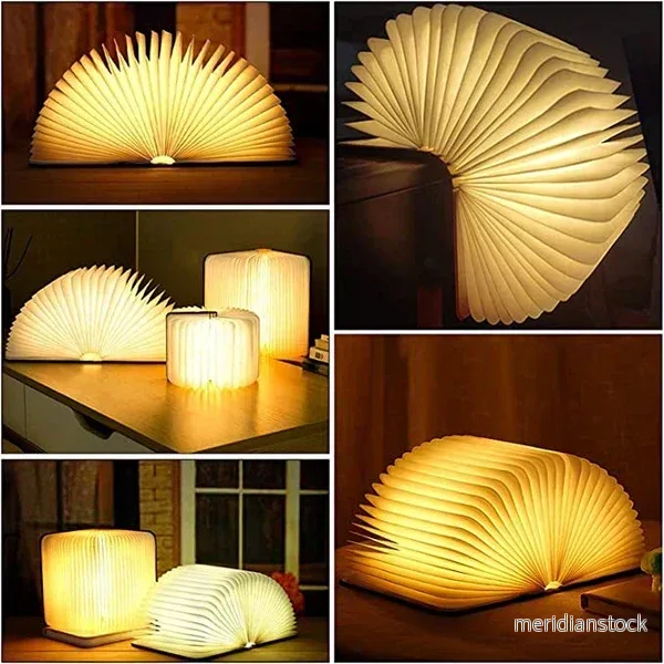 Fällbar boklampa med varmt LED-ljus - StoryGlow