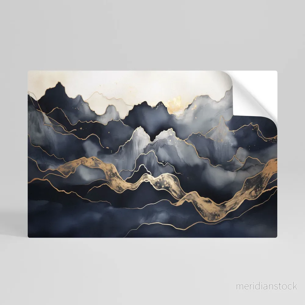 GOLDEN ALPINE BLISS Självhäftande Horisontell Poster - Bild 3