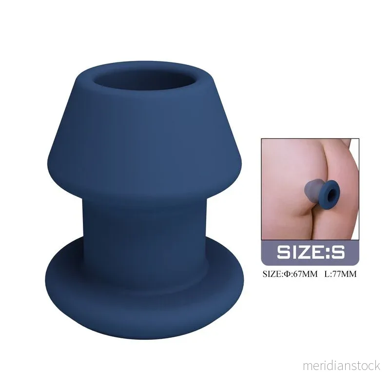 MR PLAY - JACK BLUE SILICONE HOLLOW ANAL PLUG SIZE S - Bild 2