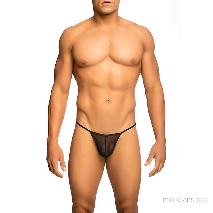MOB - TRANSPARENT T-SHAPED THONG BLACK SIZE L/XL - Bild 2