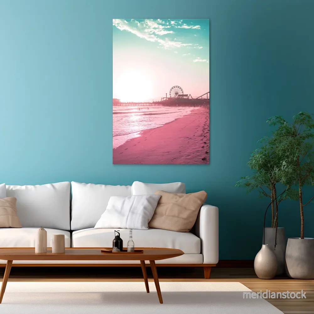 PASTEL COAST VIBES Vertical Canvas Print PASTEL COAST VIBES Vertical Canvas Print