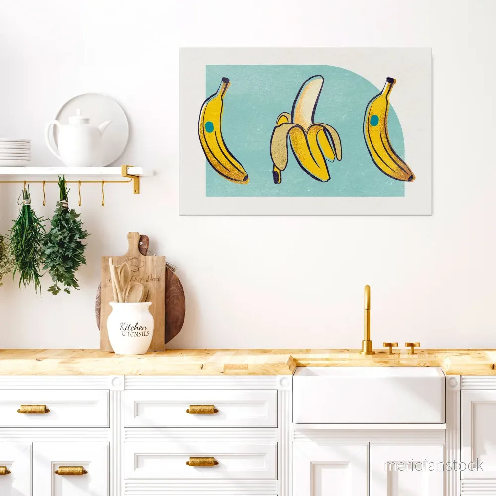 BOLD BANANA BOUQUET Horizontal Canvas Print - Bild 2