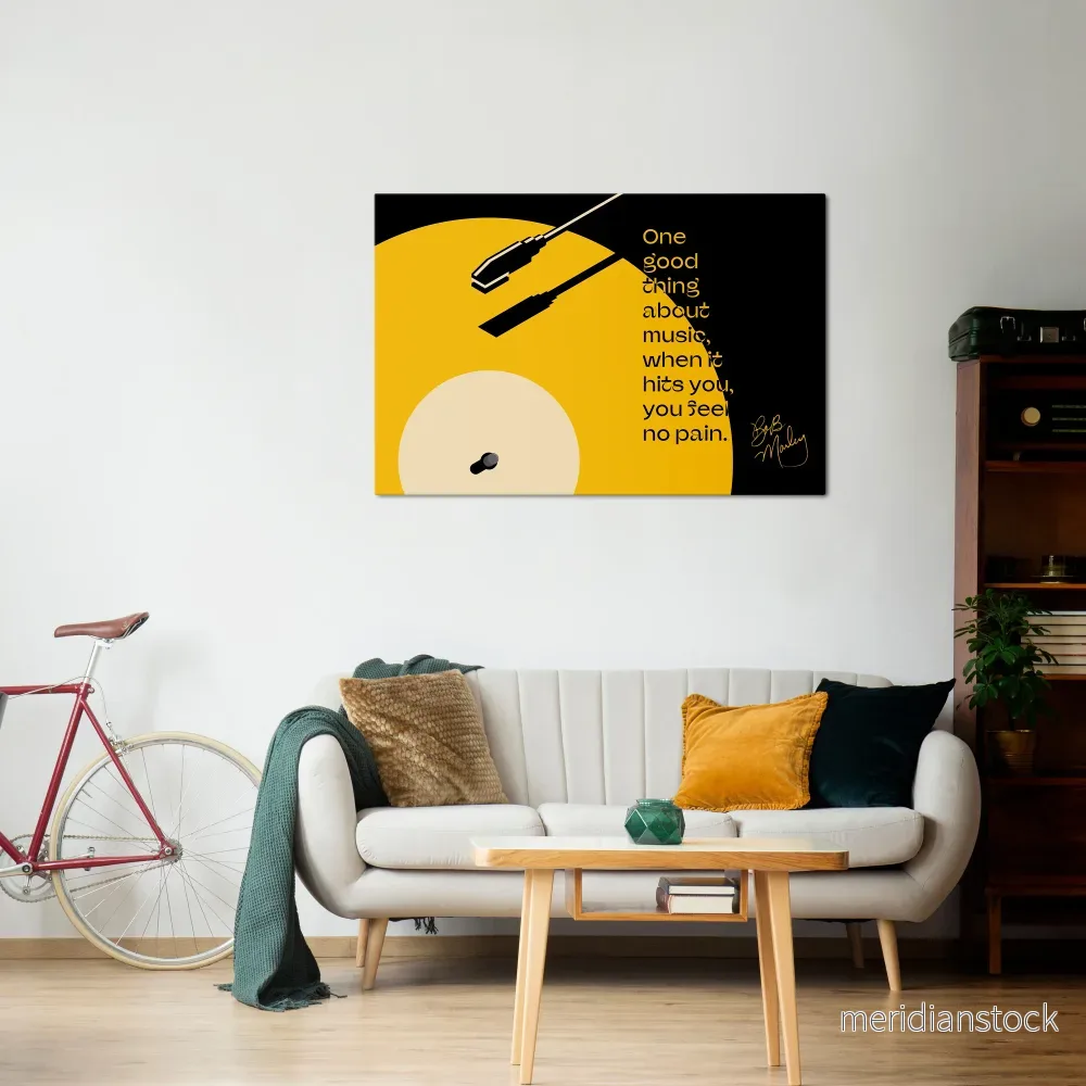 MUSIC - NO PAIN Horizontal Canvas Print - Bild 2