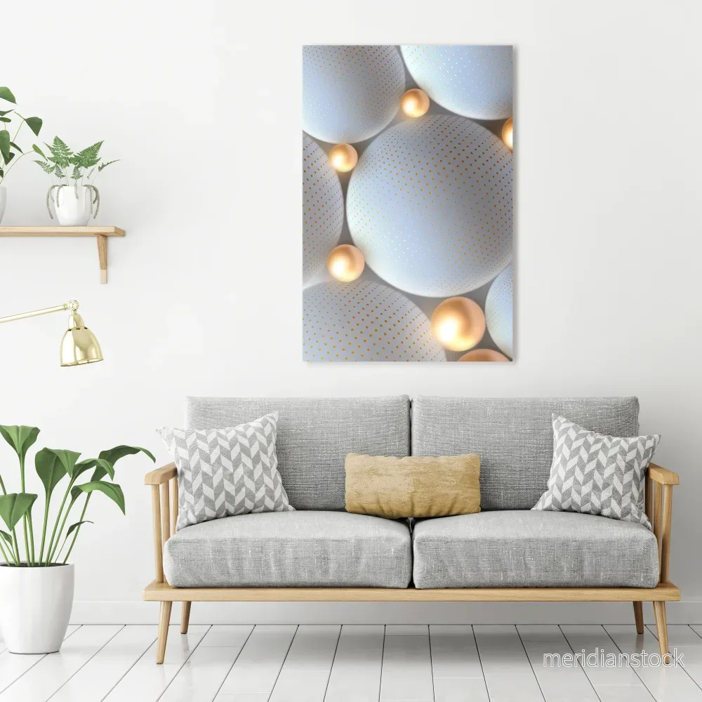 LUMINOUS SPHERICAL HARMONY Vertical Canvas Print - Bild 2