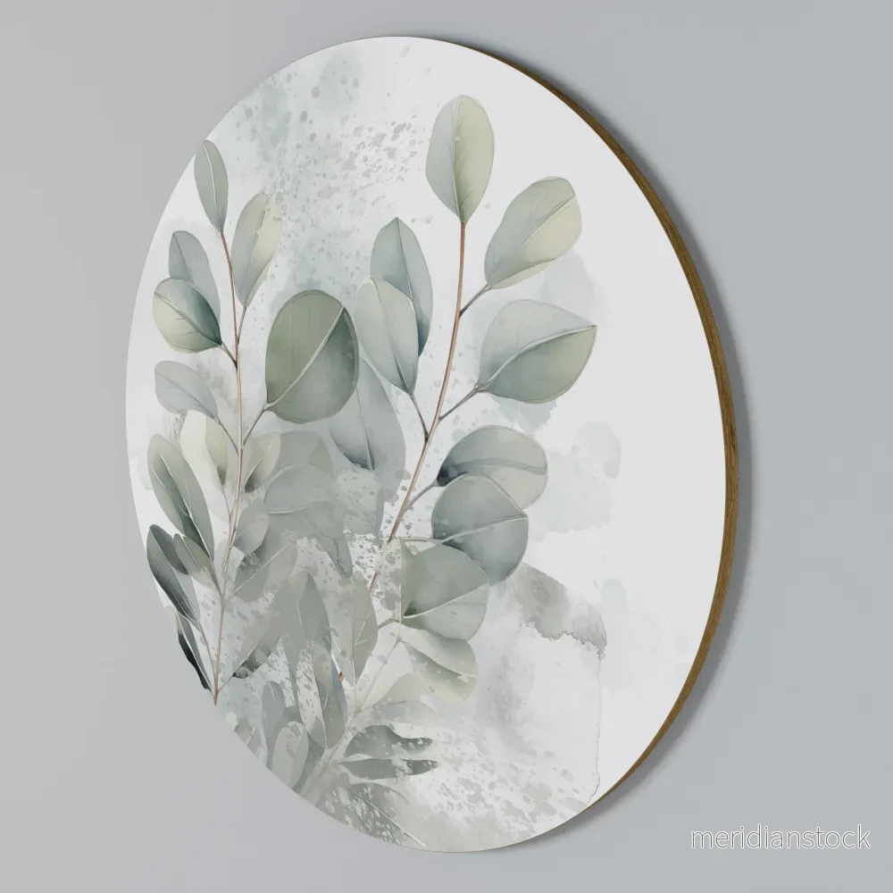 DELIGHTFUL EUCALYPTUS Rund väggdekor