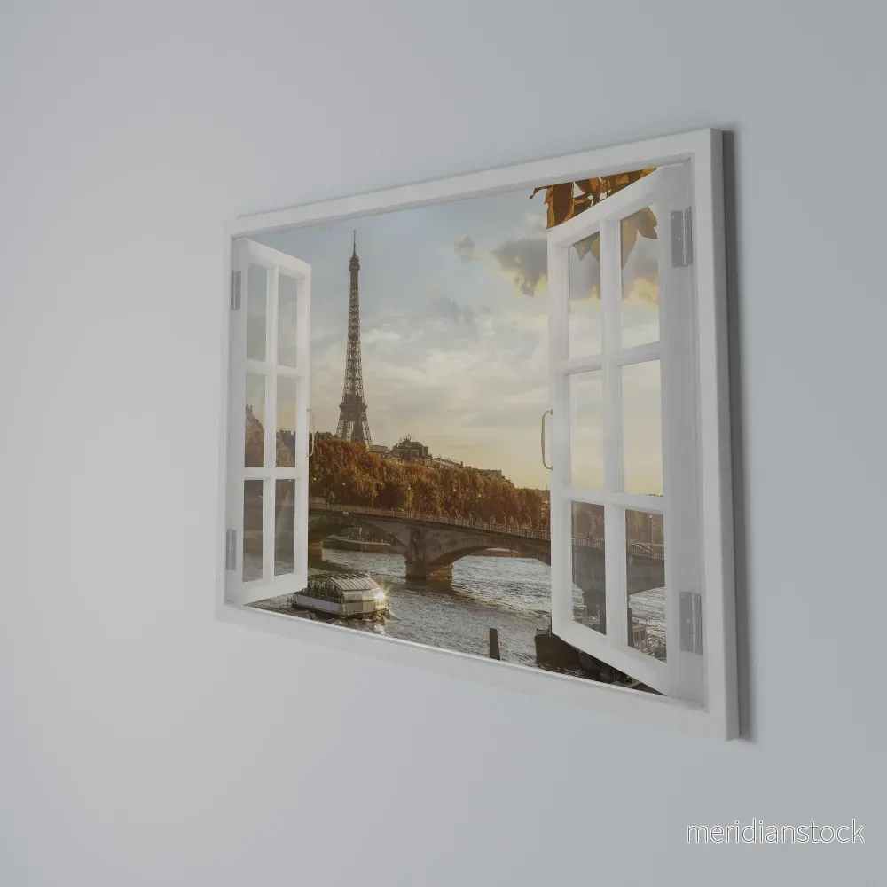 EIFFEL WINDOW WHISPERS Horizontal Canvas Print - Bild 3