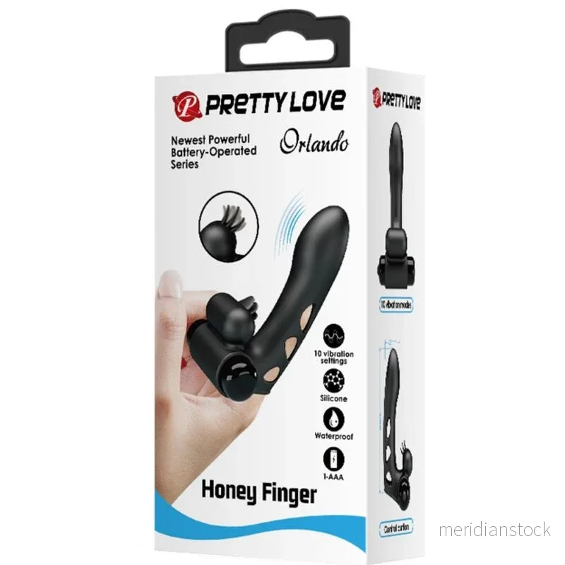 PRETTY LOVE - ORLANDO BLACK VIBRATOR FINGER COVER
