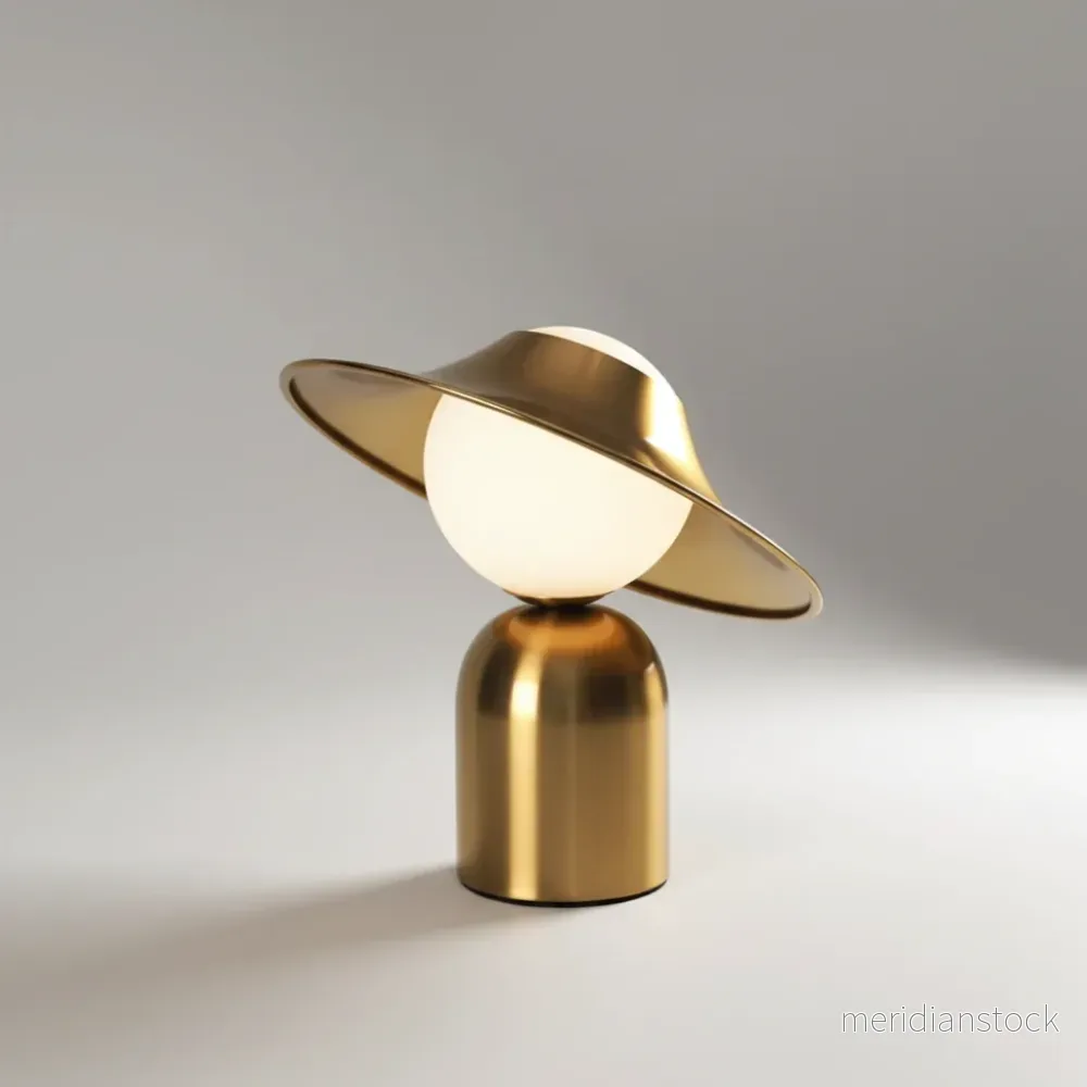 Bordslampa i guldmetall - Gildora - Bild 2