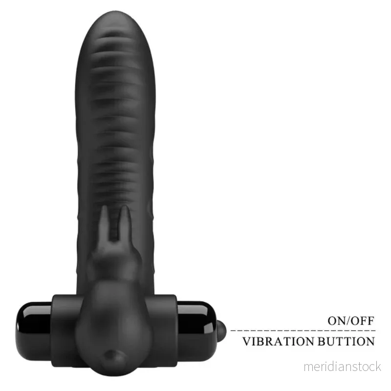 PRETTY LOVE - VANCE BLACK RABBIT VIBRATOR FINGER COVER - Bild 2