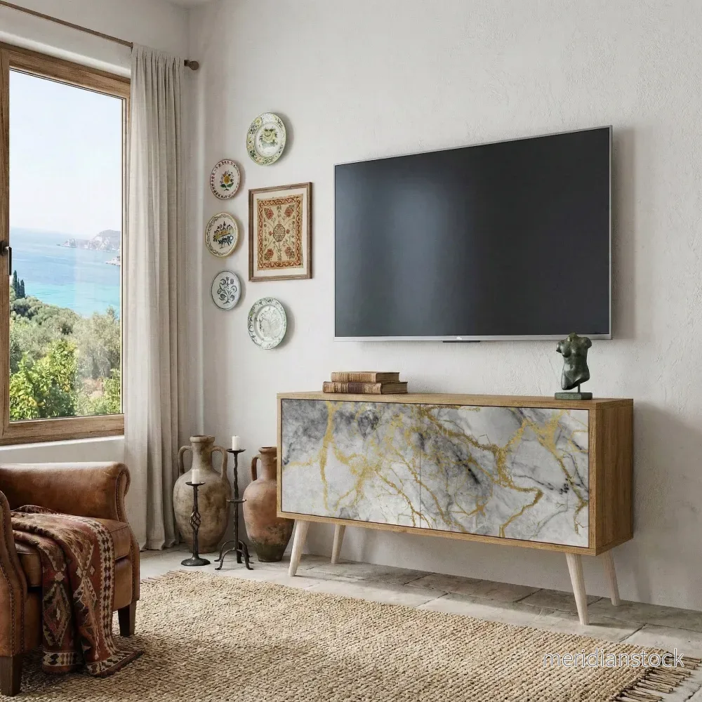 TIMELESS GLIDE Kompakt TV-bänk med 2 dörrar - Bild 3