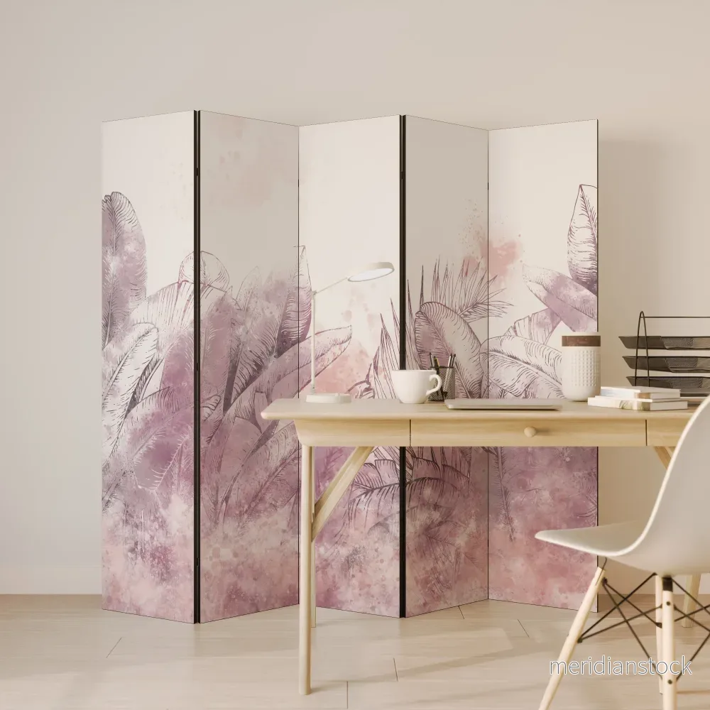 TROPICAL GLAM Dekorativ rumsavdelare – 5 paneler - Bild 3