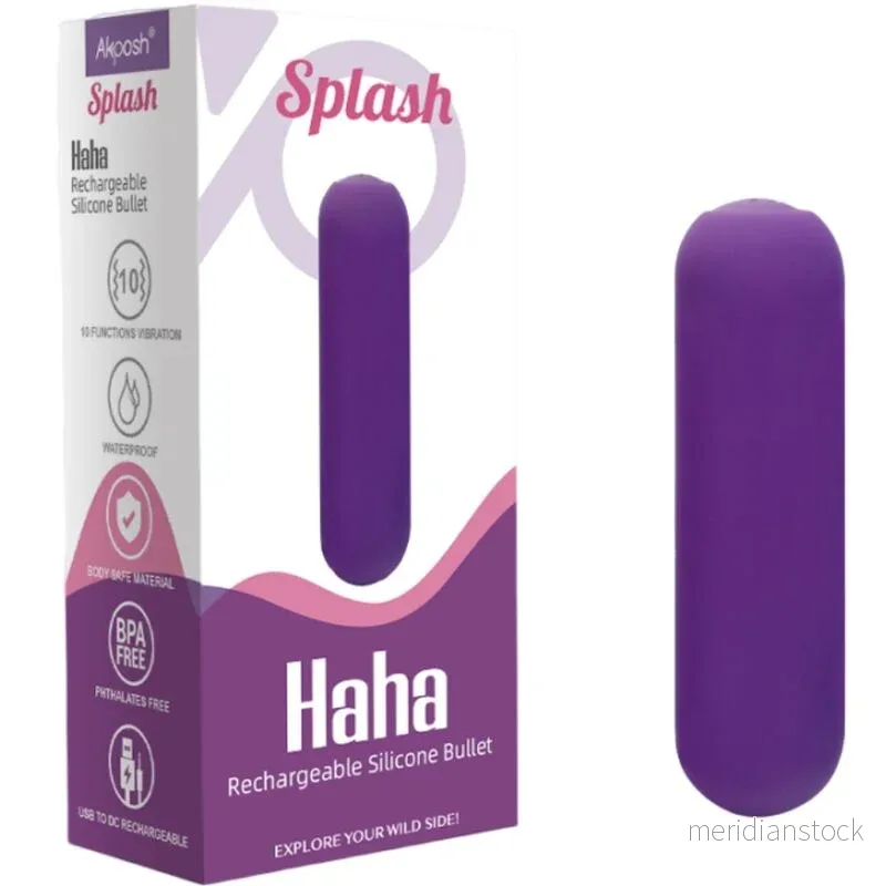 ARMONY - SPLASH HAHA VIBRATOR BULLET SILICONE 10 VIBRATIONS 75 X 19 CM PURPLE - Bild 2