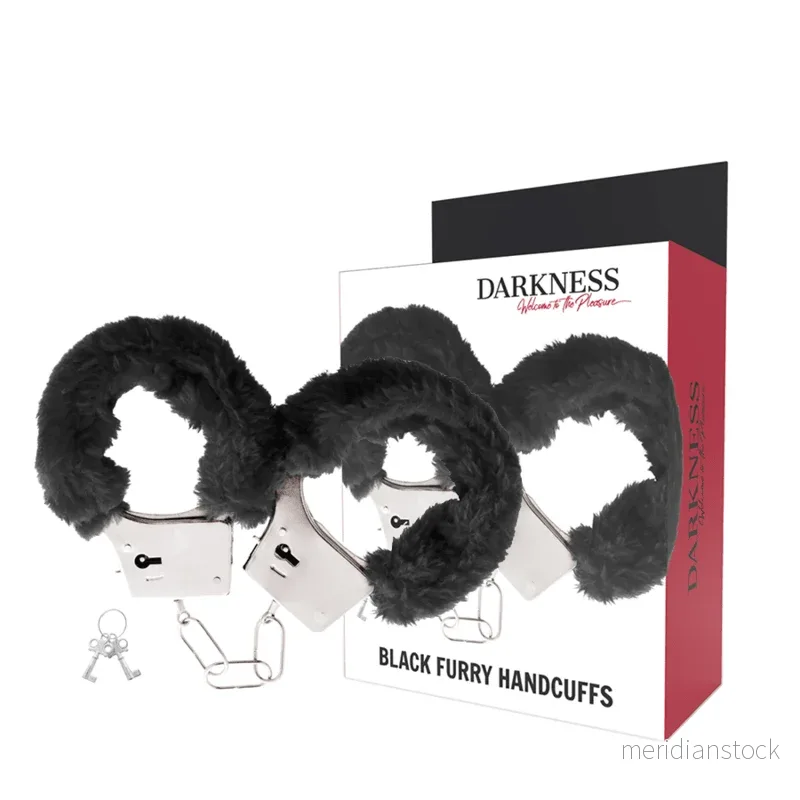 DARKNESS - BLACK LINED METAL HANDCUFFS - Bild 3