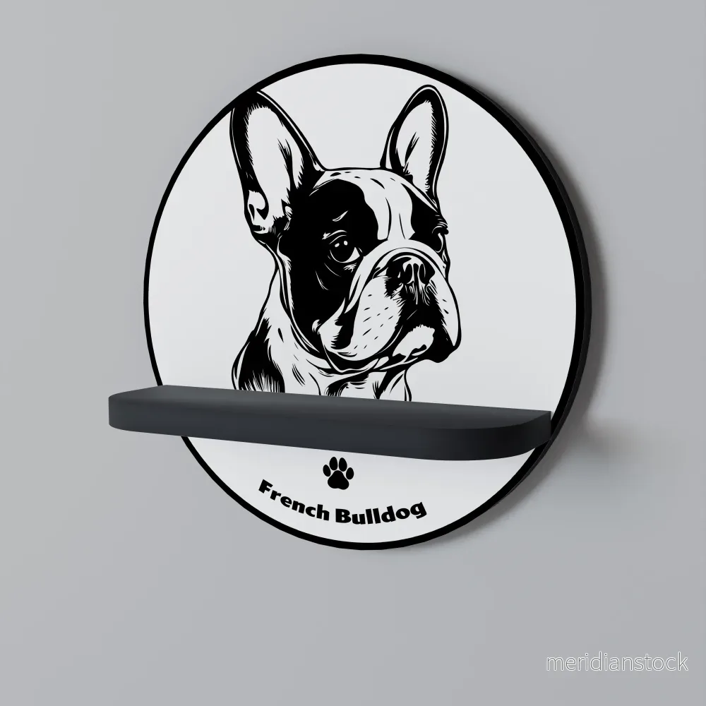 FRENCH BULLDOG Dekorationshylla