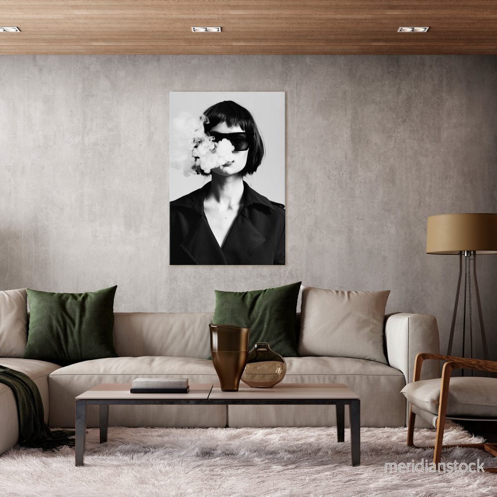 SMOKY BELLE Vertical Canvas Print - Bild 2