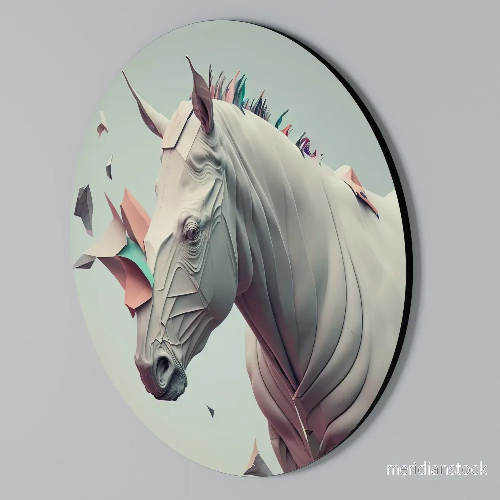 FUTURISTIC HORSE Rund väggdekor - Bild 2