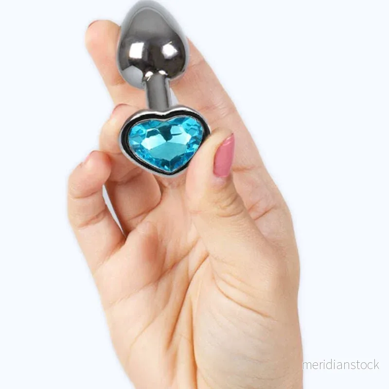 SECRETPLAY - METAL BUTT PLUG BLUE HEART SMALL SIZE 7 CM - Bild 2