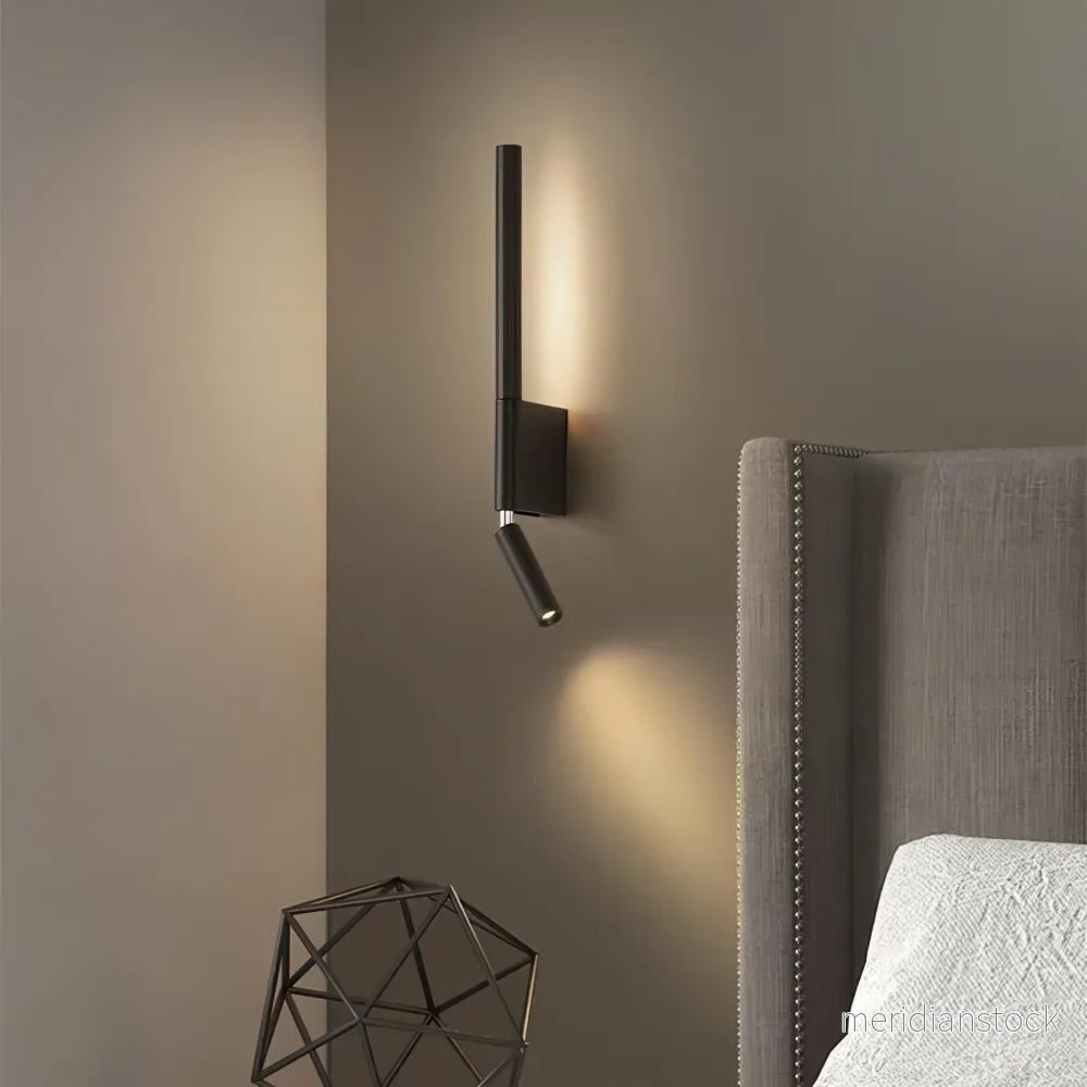 Vägglampa läslampa – justerbar LED-sänglampa i svart eller vit Vägglampa läslampa – justerbar LED-sänglampa i svart eller vit