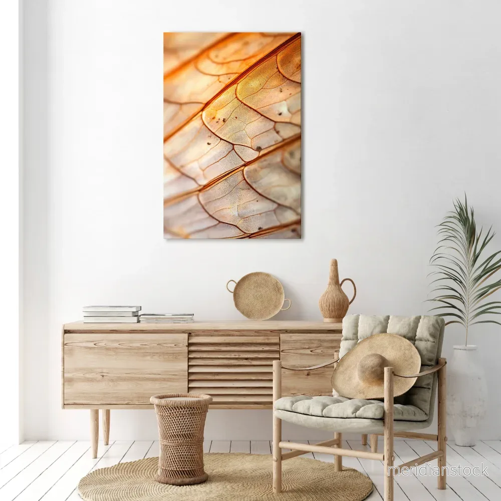 ELEGANT VEINING Vertical Canvas Print