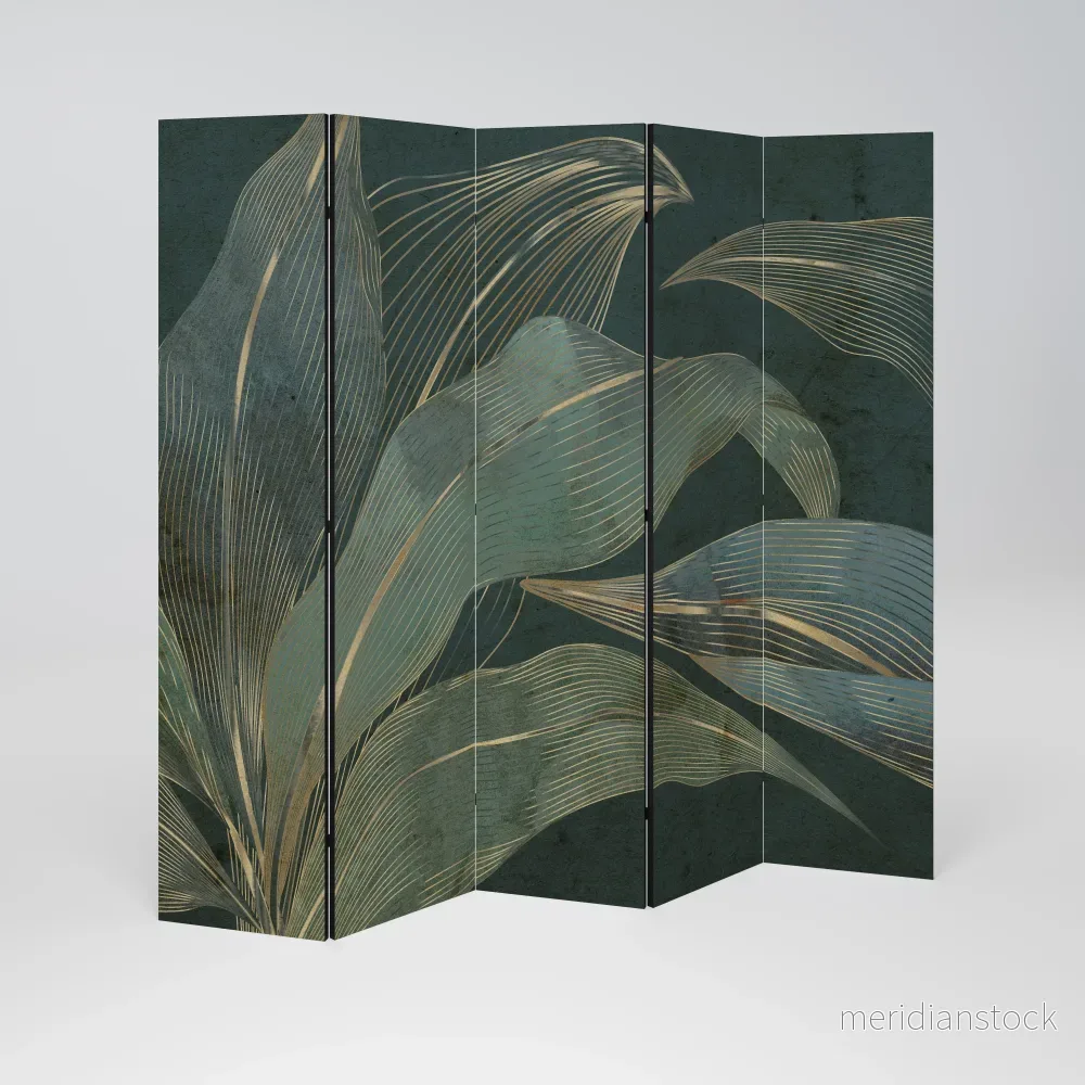 ROYAL GREEN Dekorativ rumsavdelare – 5 paneler